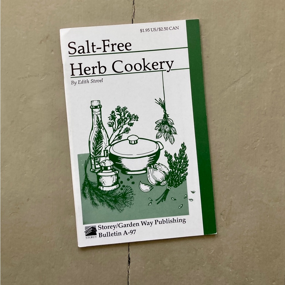 1985 Salt-Free Herb Cookery Basil Fennel Thyme Rosemary Gardening Herbs Recipes